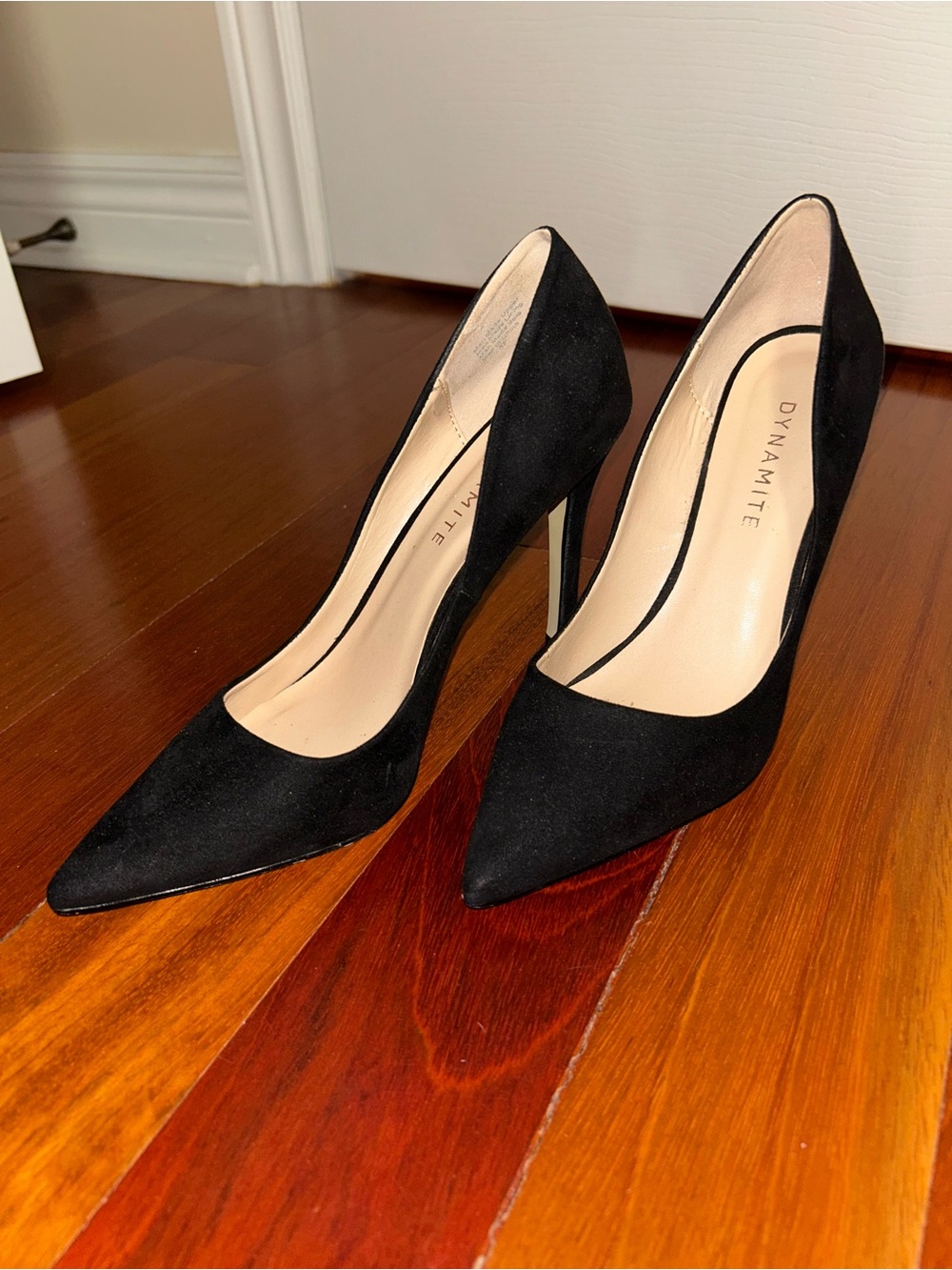 Dynamite Black Suede Stilettos